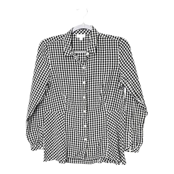 J. Jill Checkered Button Down - Picture 1 of 7